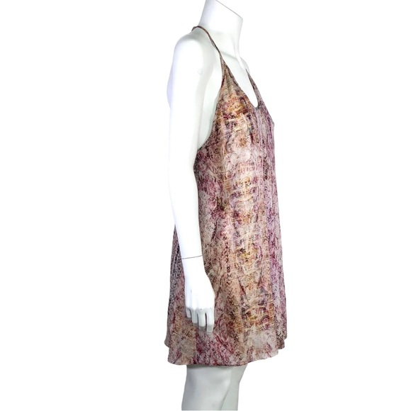 LAVENDER BROWN Dress Pink Multi Snake Print T Back Mini Dress - Picture 2 of 12